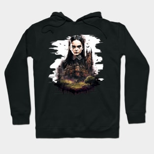 ADDAMS Family, Wednesday-inspired design, Hoodie